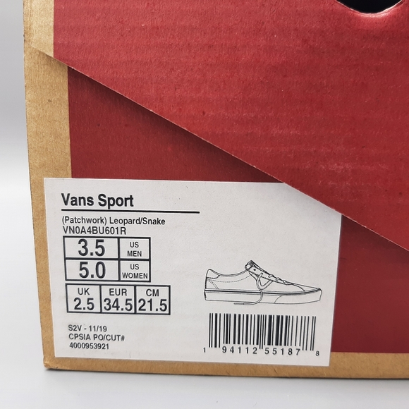 New Vans Sport Patchwork Leopard Snake Skin Animal Print COLORFUL Women's Size 5 - Picture 11 of 11